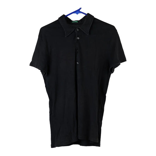 Vintage black Benetton Polo Shirt - mens medium