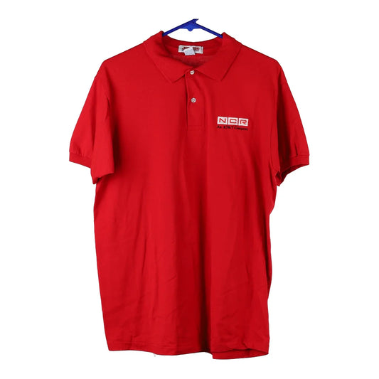 Vintage red Made in USA Jerzees Polo Shirt - mens large