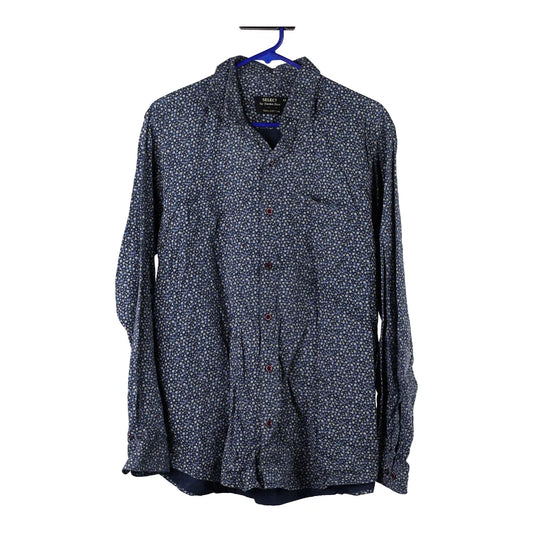 Vintage navy Select Patterned Shirt - mens medium