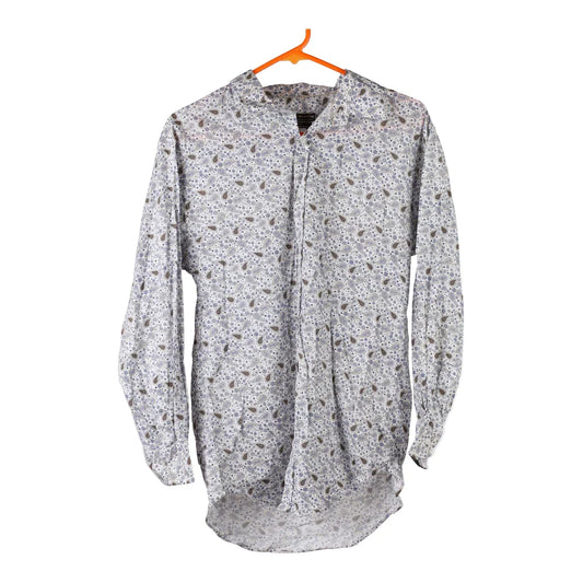 Vintage white Diners Milano Patterned Shirt - mens small