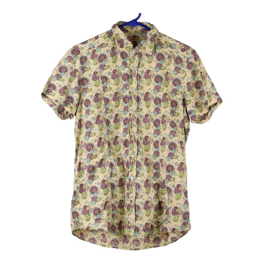 Vintage beige Fb Short Sleeve Shirt - mens medium