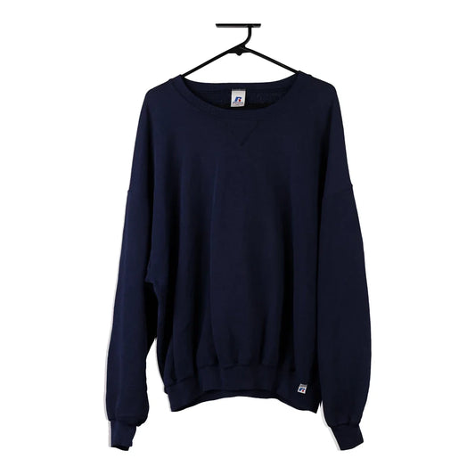 Vintage navy Russell Athletic Sweatshirt - mens xx-large