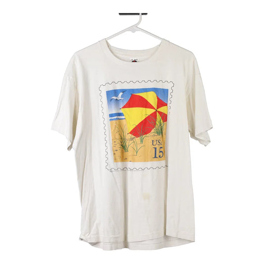 Vintage cream Made in USA Fruit Of The Loom T-Shirt - mens x-large