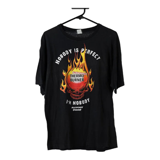 Vintage black Thermo Burner Unbranded T-Shirt - mens small