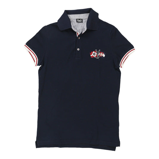 Vintage navy Dolce & Gabbana Polo Shirt - mens small