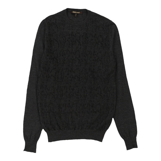Vintage grey Roberto Cavalli Jumper - mens x-small