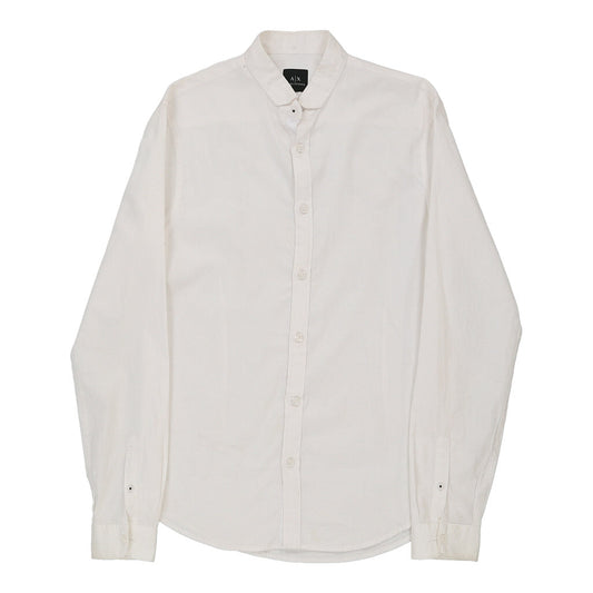 Vintage white Armani Exchange Shirt - mens medium