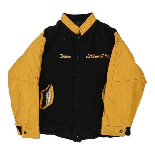 Vintage black Louise Unbranded Varsity Jacket - womens small