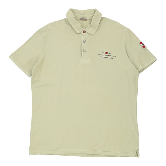 Vintage green Napapijri Polo Shirt - mens xx-large