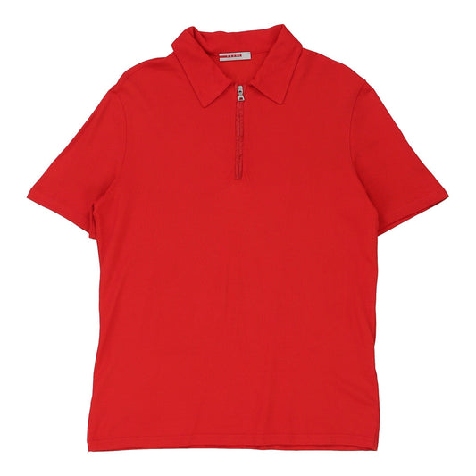 Vintage red Prada Polo Shirt - mens medium