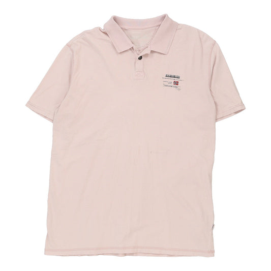 Vintage pink Napapijri Polo Shirt - mens x-large
