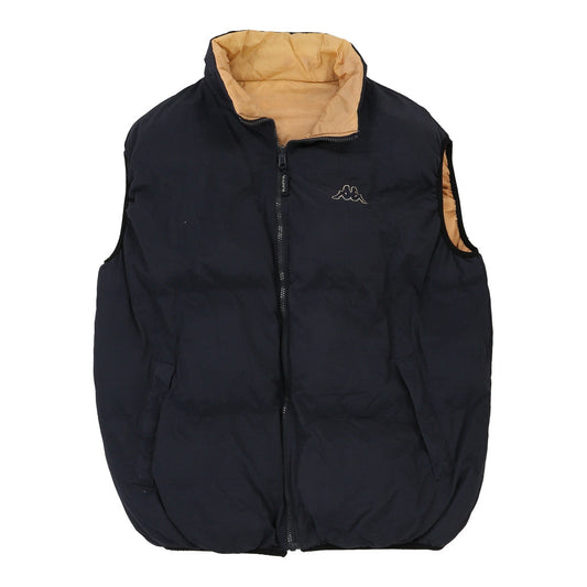 Vintage black Kappa Gilet - mens x-large