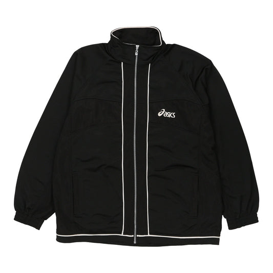 Vintage black Asics Track Jacket - mens large