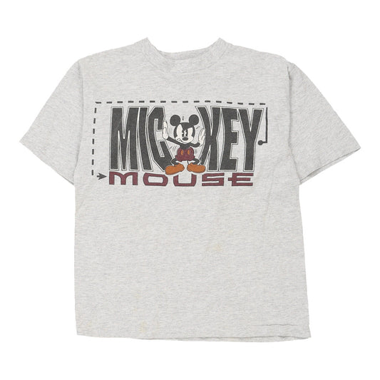 Vintage grey Mickey Mouse Age 10-12 Made in USA Disney T-Shirt - boys medium