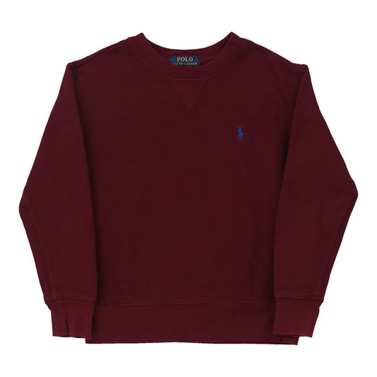 Vintage burgundy Age 8 Ralph Lauren Sweatshirt - boys small