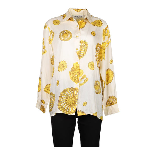 Vintage cream Unbranded Patterned Shirt - womens medium