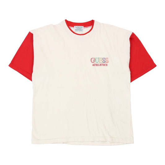 Vintage Guess T-Shirt - XL Cream Cotton
