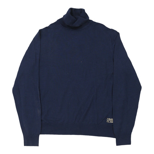 Vintage Cavalli Class Rollneck - Medium Navy Wool