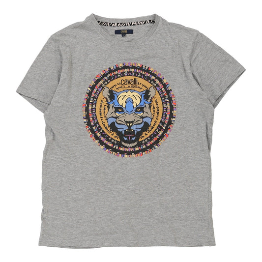 Vintage Cavalli Class Graphic T-Shirt - Medium Grey Cotton