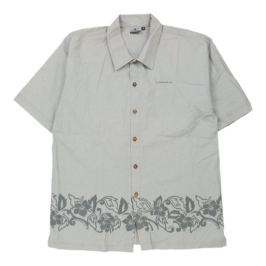Vintage grey O'Neill Hawaiian Shirt - mens x-large