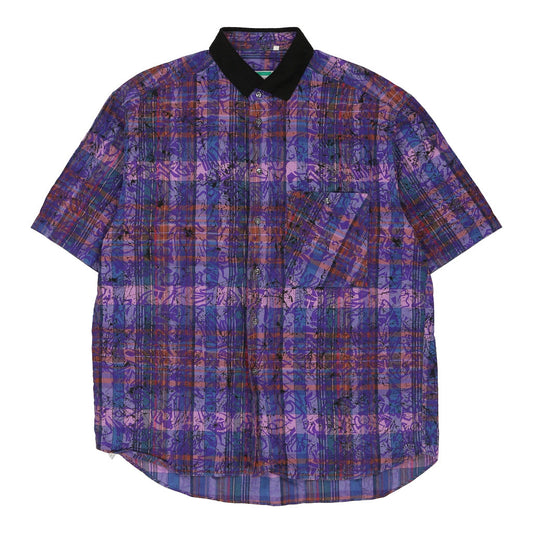 Vintage purple Federico Errante Short Sleeve Shirt - mens x-large