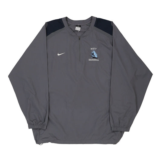 Vintage grey Mott Baseball Nike Windbreaker - mens xx-large
