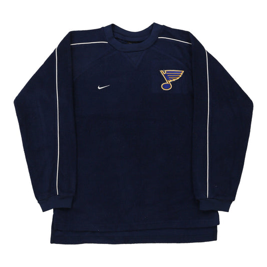 Vintage Age 12-14 St. Louis Blues Nike NHL Fleece - Medium Navy Polyester