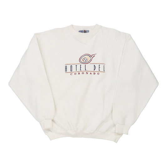 Vintage white Made in USA, Hotel Del Coronado Time Out Sweatshirt - mens x-large