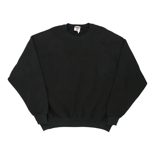 Vintage Jerzees Sweatshirt - 2XL Black Cotton Blend