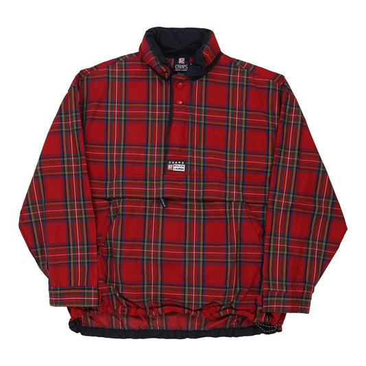 Vintage Chaps Denim Checked Jacket - XL Red Cotton