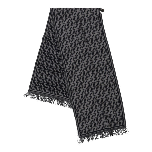 Vintage Fendi Scarf - No Size Grey Wool
