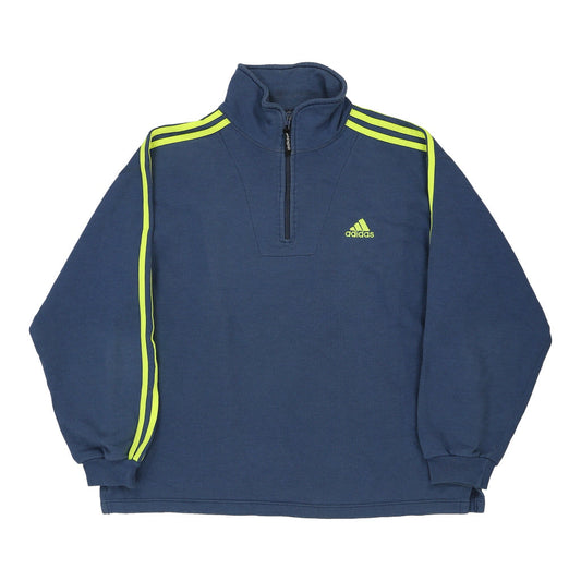 Vintage blue Adidas 1/4 Zip - mens x-large