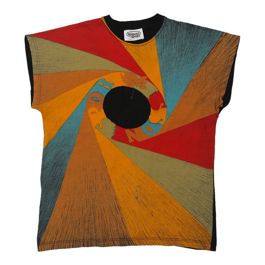 Vintage Missoni Sport Graphic T-Shirt - Large Multicoloured Cotton
