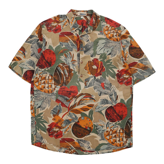 Vintage Presidio Floral Hawaiian Shirt - Medium Multicoloured Cotton