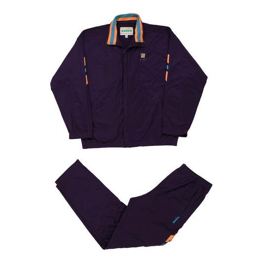 Vintage purple Diadora Full Tracksuit - mens xx-large