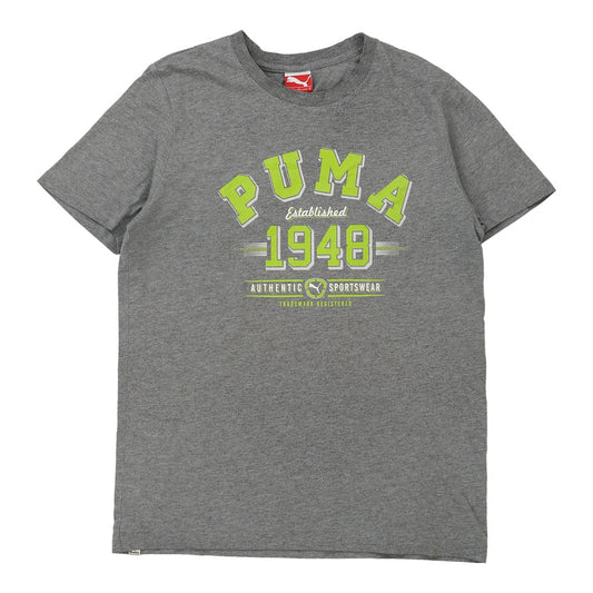 Vintage grey Puma T-Shirt - mens medium