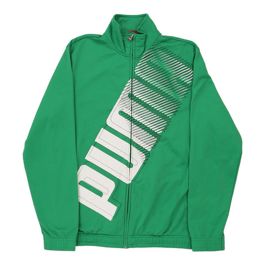 Vintage green Age 14 Puma Track Jacket - boys x-large