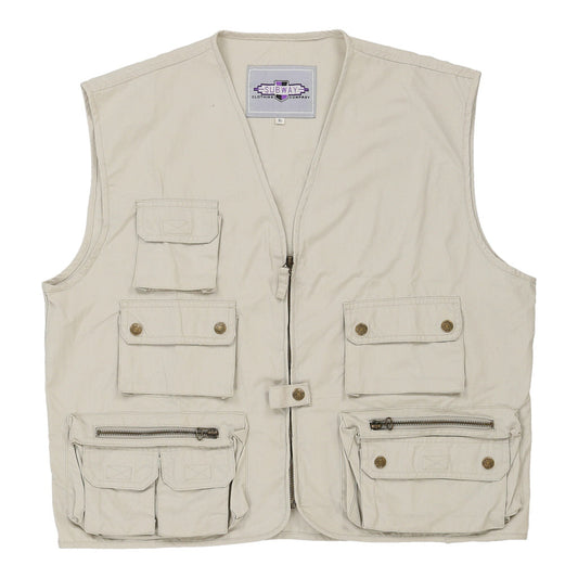 Vintage beige Subway Gilet - mens x-large