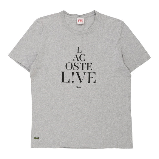 Vintage grey Lacoste T-Shirt - mens large