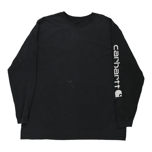 Vintage black Carhartt Long Sleeve T-Shirt - mens xxx-large
