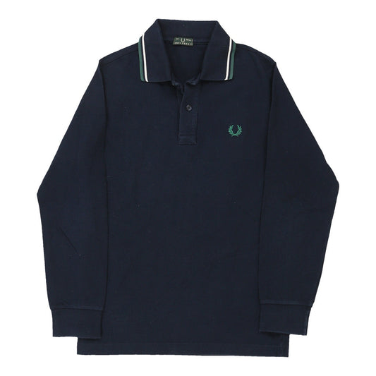 Vintage navy Age 14 Fred Perry Long Sleeve Polo Shirt - boys x-large