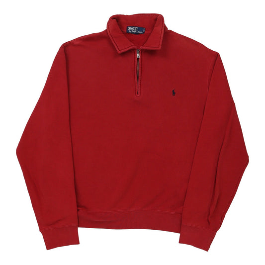 Vintage red Ralph Lauren 1/4 Zip - mens large
