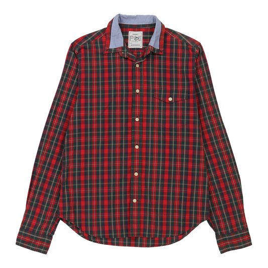 Vintage Gant Checked Flannel Shirt - Medium Red Cotton