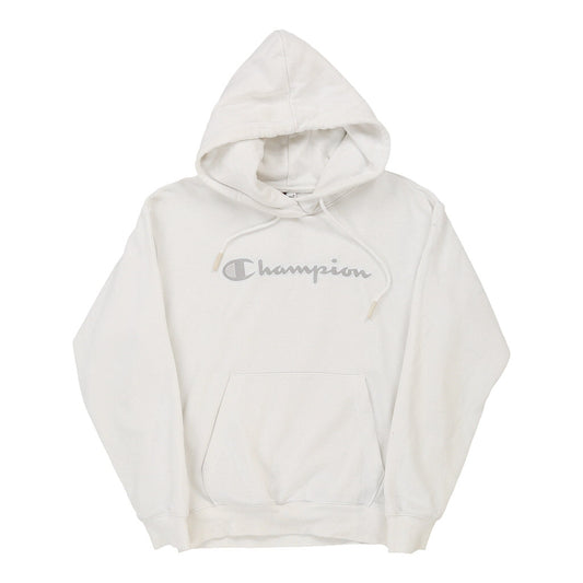 Vintage white Champion Hoodie - mens x-small