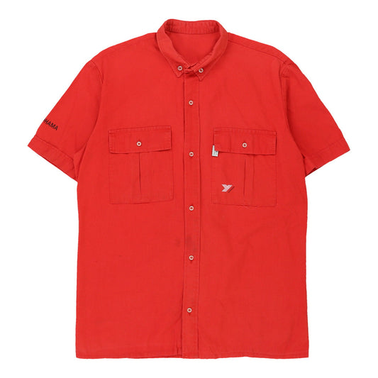 Vintage red Yokohama Short Sleeve Shirt - mens xx-large