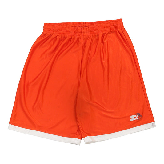 Vintage Starter Sport Shorts - Large Orange Polyester