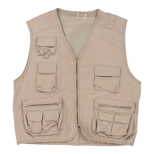 Vintage beige Lemon Gilet - mens x-large