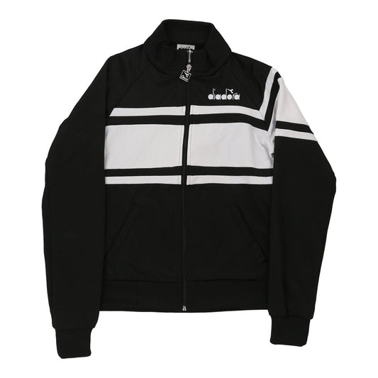 Vintage black Diadora Track Jacket - womens medium