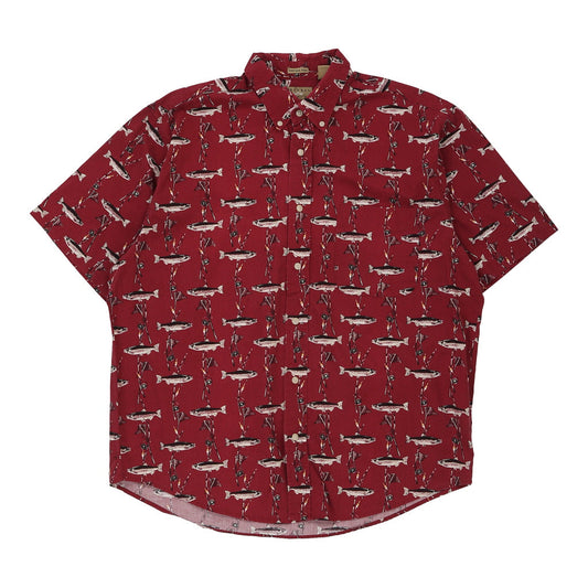 Vintage red Natural Issue Short Sleeve Shirt - mens large