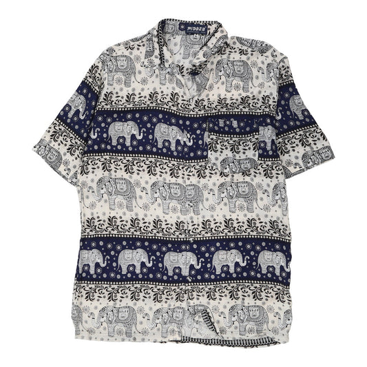 Vintage white Pidoza Short Sleeve Shirt - mens x-large